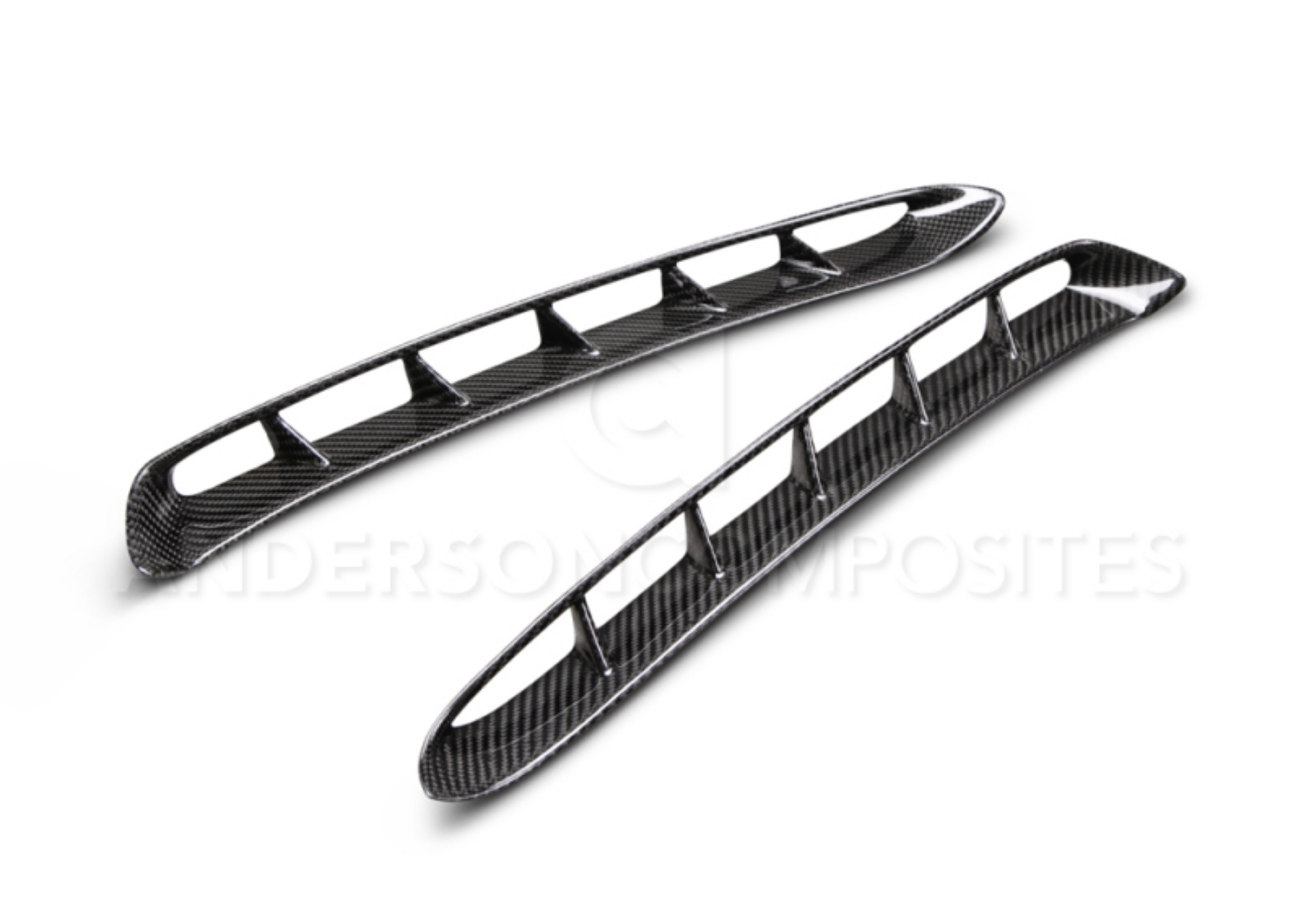 Picture of Anderson Composites 15-17 Mustang Carbon Fiber GT350 Style Fender Vent Inserts Only Fit AC Fenders