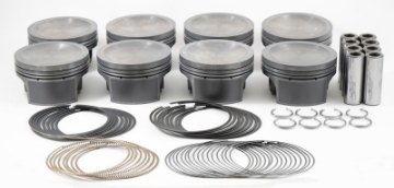 Picture of Mahle MS Piston Set Ford 281ci 3-551in Bore 3-543stk 5-933in Rod -866 Pin -16cc 9-3 CR Set of 8