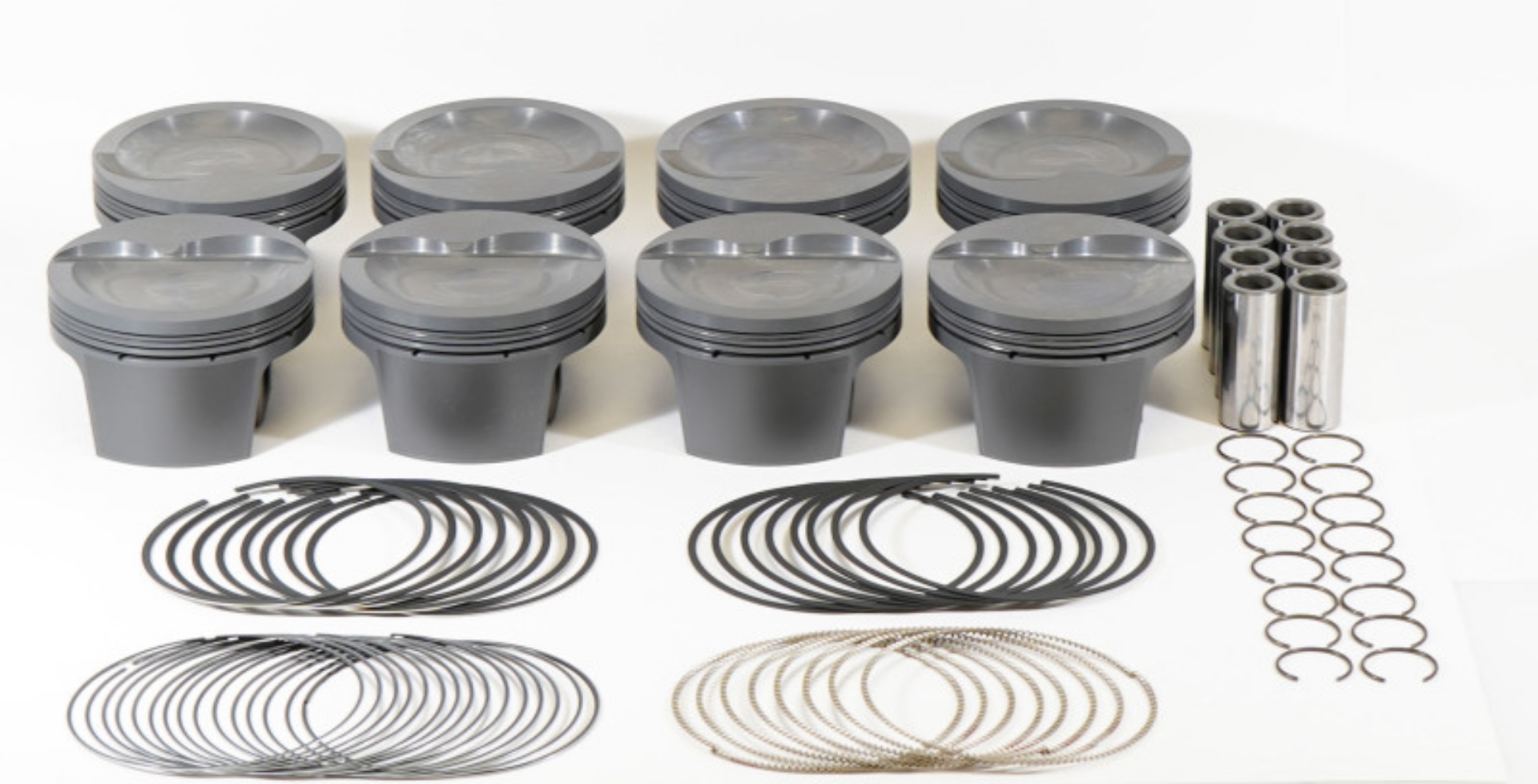 Picture of Mahle MS Piston Set SBF 445ci 4-125in Bore 3-25in Stroke 5-4in Rod -927 Pin -16cc 8-8 CR Set of 8