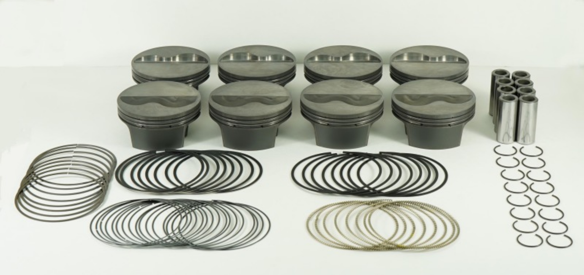 Picture of Mahle MS Piston Set Chevy SB 400ci 4-125in Bore 3-5-3-75 Stroke 6-125-6 Rod -927Pin -9cc 12-7-13-5CR