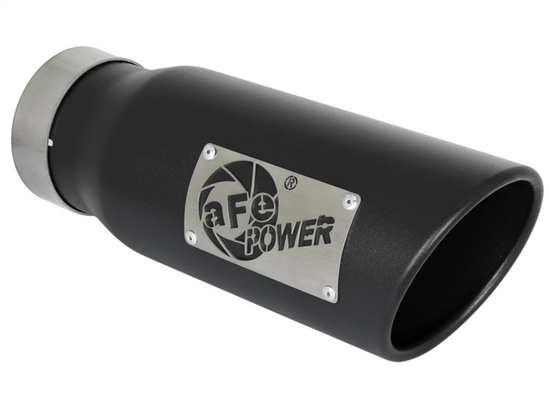 Picture of aFe MACH Force-Xp 409 Stainless Steel Exhaust Tip 3-5 In x 4-5in Out x 12in L Clamp-On