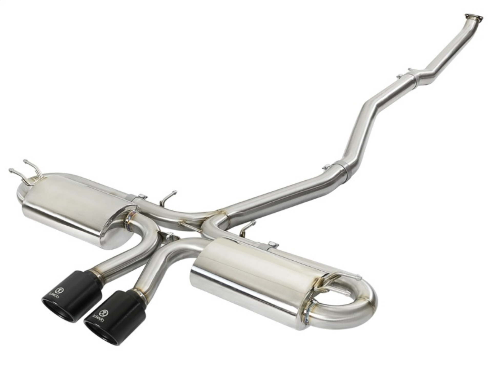 Picture of aFe Takeda 3in 304 SS Cat-Back Exhaust w- Dual Center Black Tips 17+ Honda Civic Si 2dr I4 1-5L