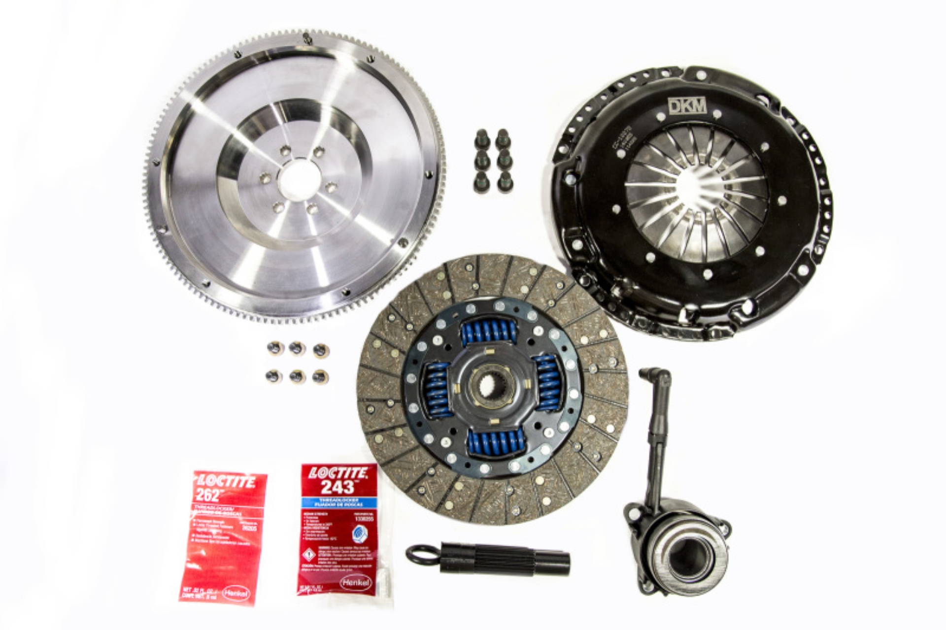 Picture of DKM Clutch VW GLI 1-8T 6-Spd Sprung Organic MB Clutch Kit w-Steel Flywheel 440 ft-lbs Torque