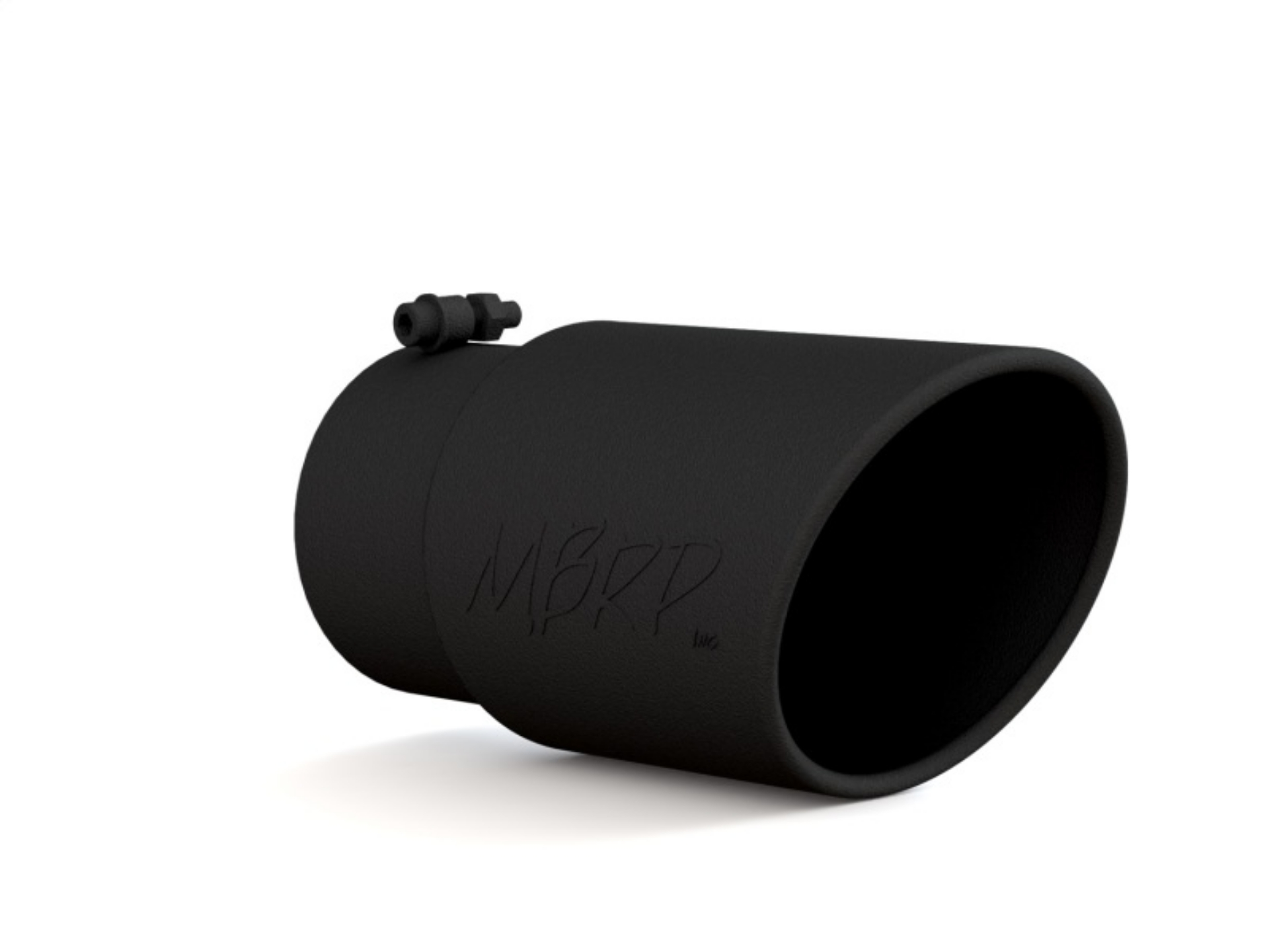 Picture of MBRP Universal Tip 6in O-D- Angled Rolled End 5 inlet 12 length - Black Finish