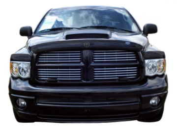 Picture of AVS 03-05 Dodge RAM 2500 Bugflector Deluxe 3pc Medium Profile Hood Shield - Smoke