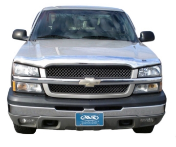 Picture of AVS 03-06 Chevy Avalanche w-o Body Hardware High Profile Hood Shield - Chrome