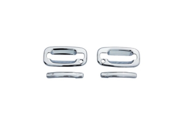 Picture of AVS 07-13 Chevy Silverado 1500 Door Handle Covers 2 Door 4pc Set - Chrome