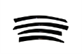 Picture of AVS 01-06 Chrysler Sebring Ventvisor Outside Mount Window Deflectors 4pc - Smoke