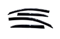 Picture of AVS 03-07 Honda Accord Ventvisor Low Profile Deflectors 4pc - Smoke w-Chrome Trim