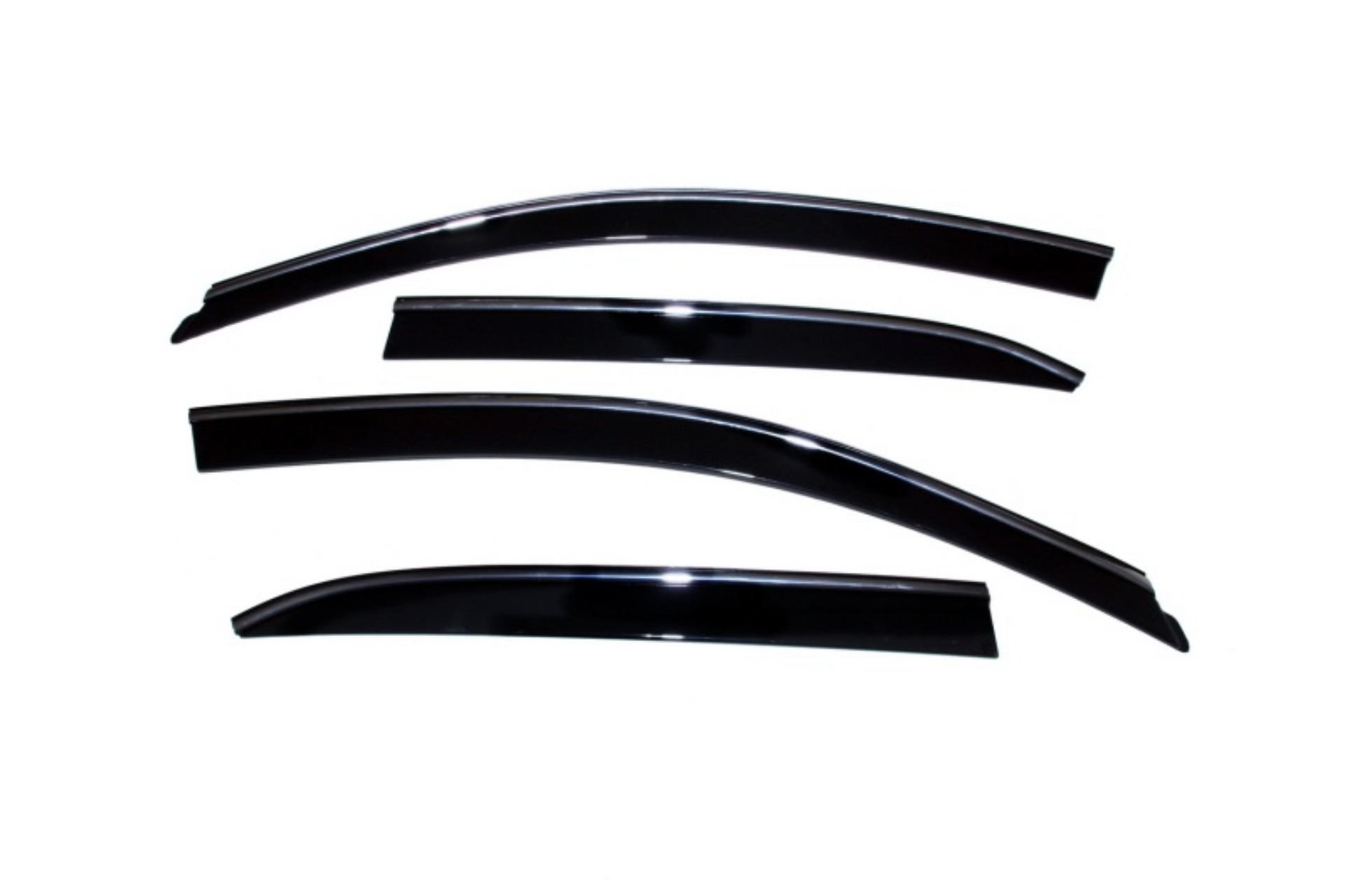 Picture of AVS 03-07 Honda Accord Ventvisor Low Profile Deflectors 4pc - Smoke w-Chrome Trim