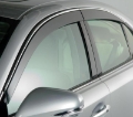 Picture of AVS 03-07 Honda Accord Ventvisor Low Profile Deflectors 4pc - Smoke w-Chrome Trim