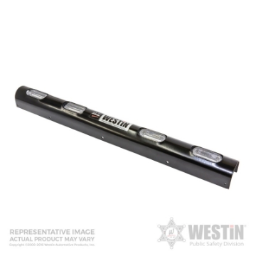 Picture of Westin Push Bumper Elite Light Channel 33-1 inch Whelen 4 Hole - Black