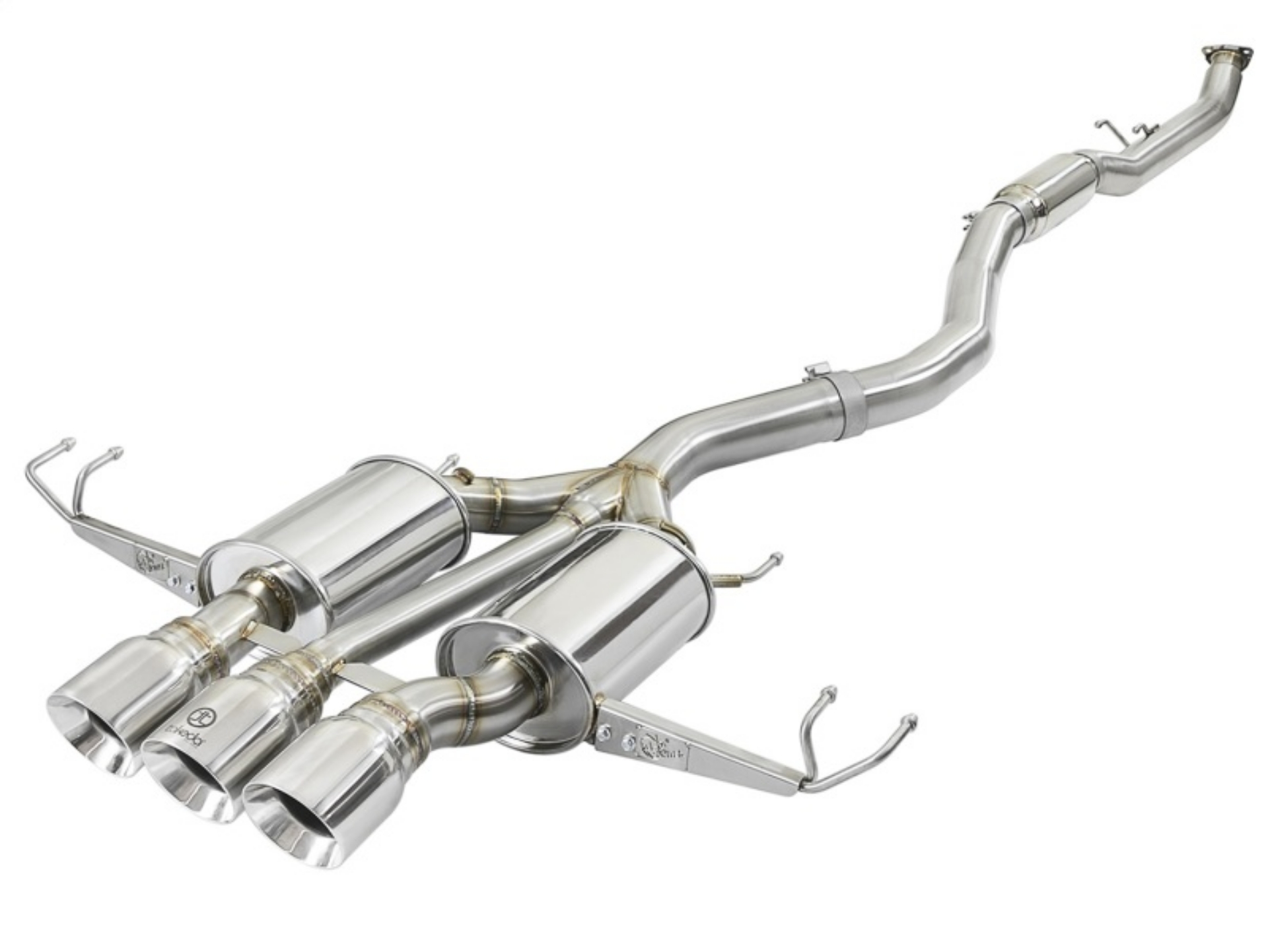 Picture of aFe Takeda 3in 304 SS Cat-Back Exhaust w- Tri-Polished Tips 17-18 Honda Civic Type R L4 2-0L t