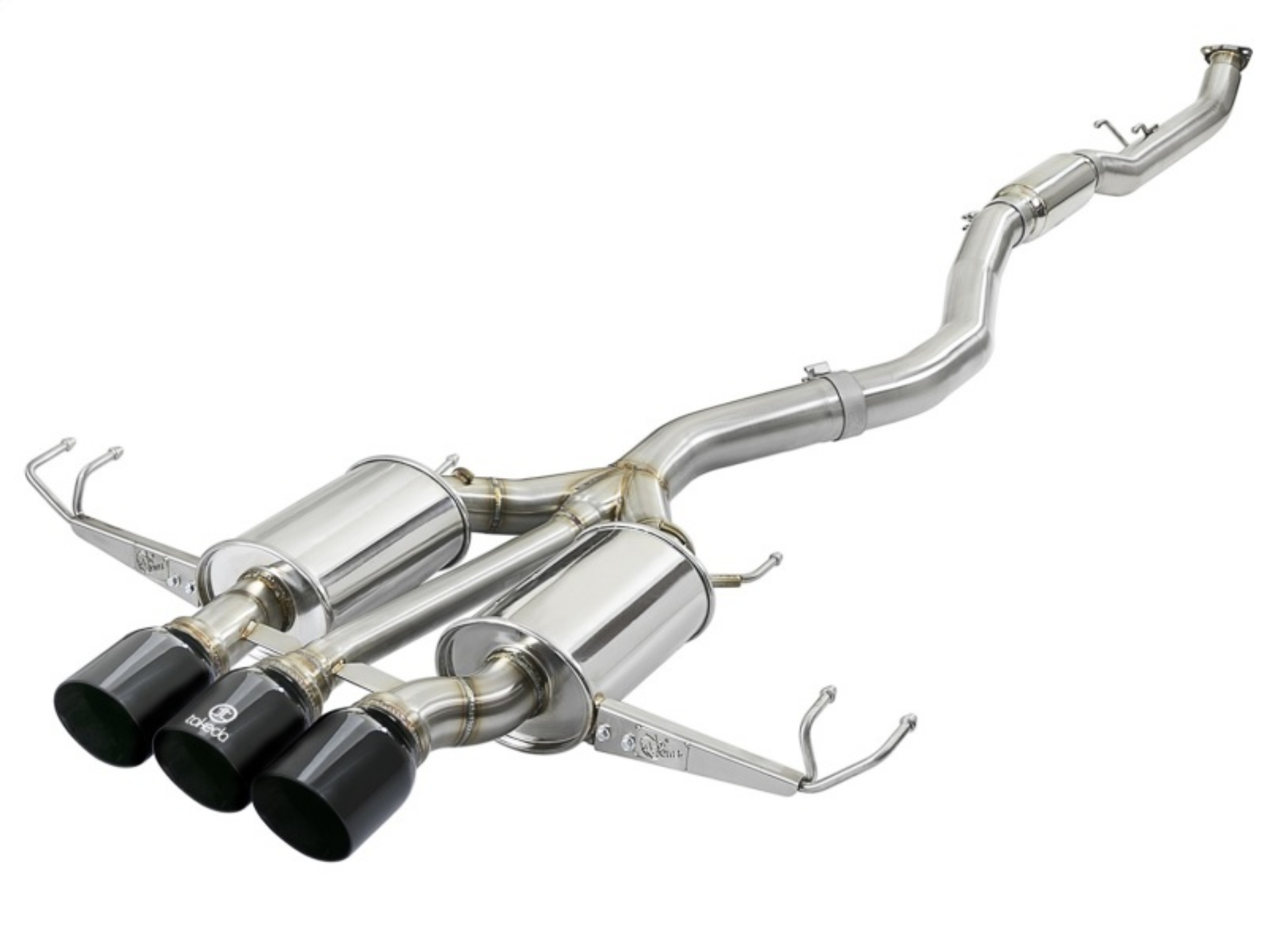 Picture of aFe Takeda 3in 304 SS Cat-Back Exhaust w- Tri-Black Tips 17-18 Honda Civic Type R L4 2-0L t