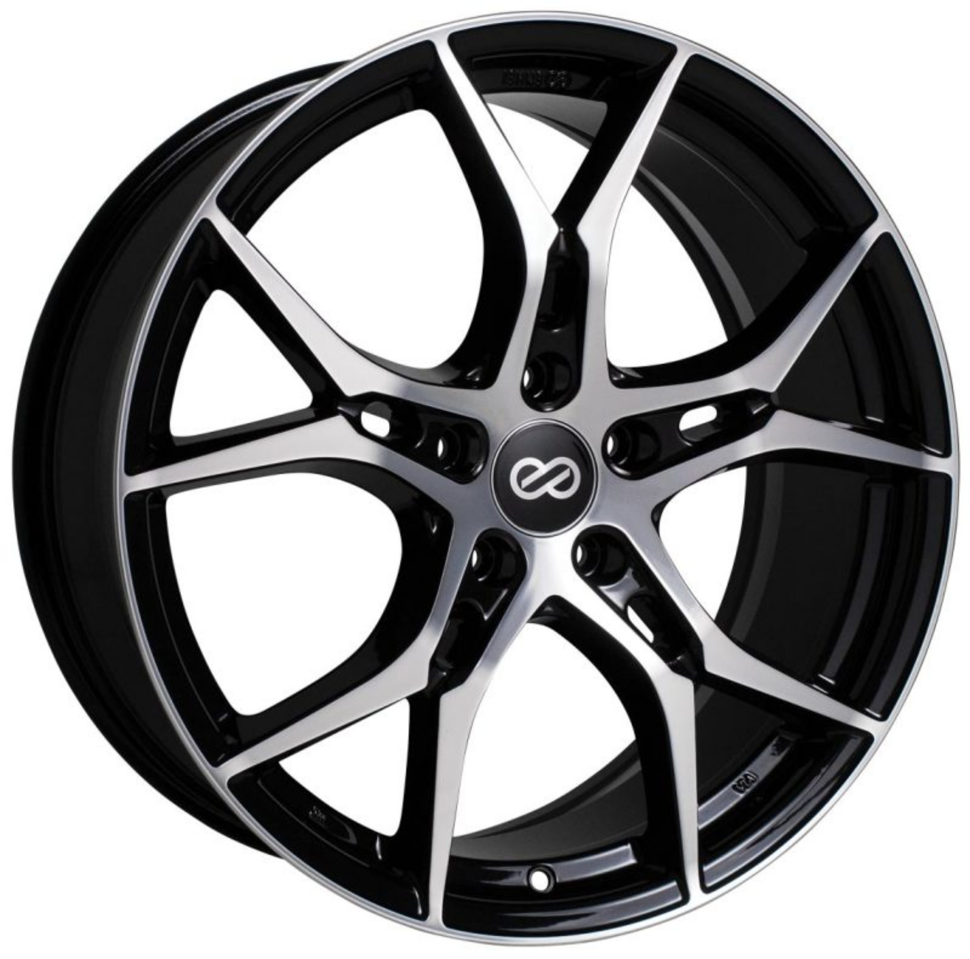 Picture of Enkei Vulcan 17x7-5 45mm Offset 5x100 Bolt 72-6mm Bore Black Machined Wheel