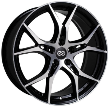 Picture of Enkei Vulcan 17x7-5 45mm Offset 5x100 Bolt 72-6mm Bore Black Machined Wheel