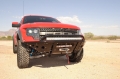 Picture of Addictive Desert Designs 10-14 Ford F-150 Raptor Stealth Front Bumper w- Winch Mount