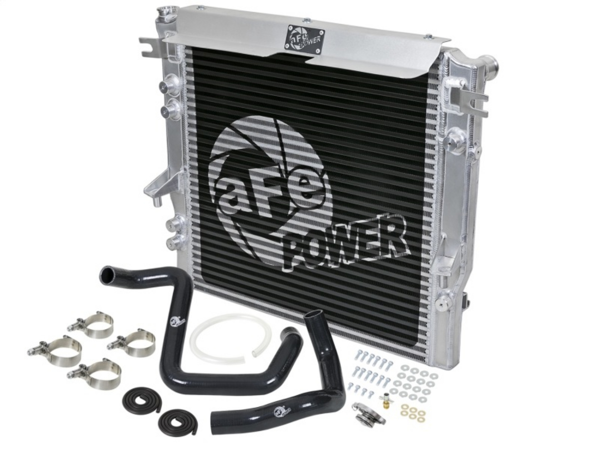 Picture of aFe BladeRunner GT Series Bar and Plate Radiator w- Black Hoses 12-18 Jeep Wrangler JK V6 3-6L