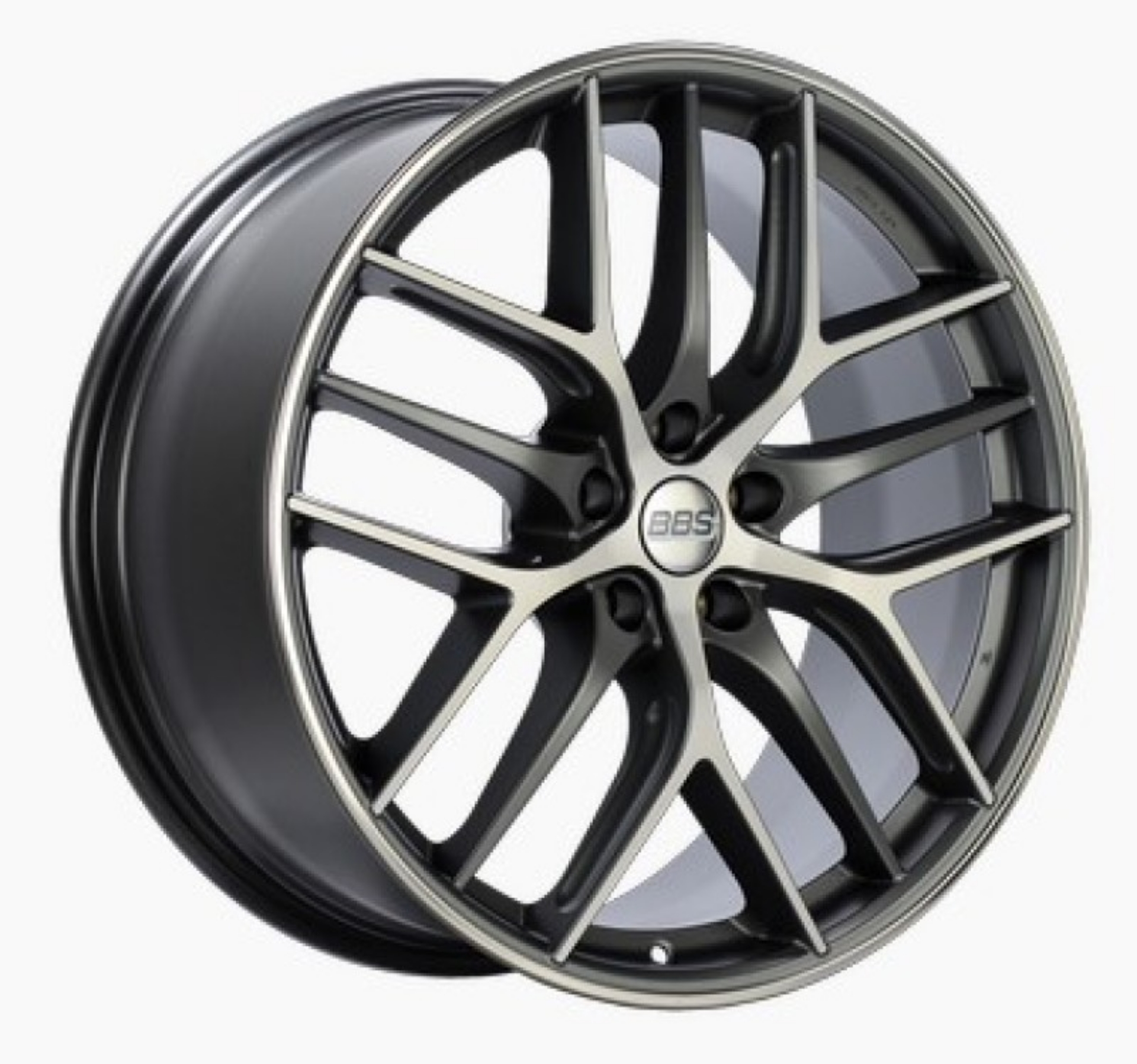 Picture of BBS CC-R 19x10 5x112 ET48 Satin Graphite Diamond Cut Polished Rim Protector Wheel -82mm PFS Required