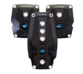 Picture of NRG Brushed Aluminum Sport Pedal M-T - Black w-Black Rubber Inserts