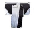 Picture of NRG Brushed Aluminum Sport Pedal A-T - Silver w-Black Carbon