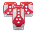 Picture of NRG Aluminum Sport Pedal M-T - Red w-Silver Carbon