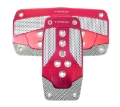 Picture of NRG Aluminum Sport Pedal A-T - Red w-Silver Carbon