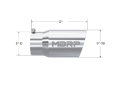 Picture of MBRP Universal Tip 6 O-D- Dual Wall Angled 5 inlet 12 length