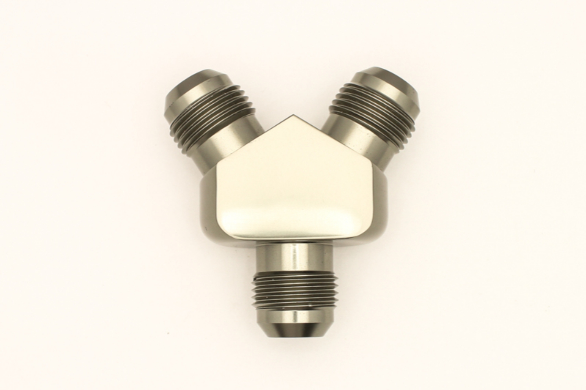 Picture of DeatschWerks 10AN Male Flare + 10AN Male Flare To 10AN Male Flare Y-Block Fitting