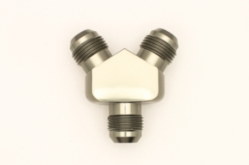 Picture of DeatschWerks 10AN Male Flare + 10AN Male Flare To 10AN Male Flare Y-Block Fitting