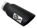 Picture of aFe Power MACH Force-Xp 4in In x 6in Out x 15in L Driver Side Clamp-On 4in 409 SS Exhaust Tip-Black