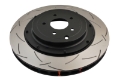 Picture of DBA 09+ Nissan GTR R-35 Rear Slotted 5000 Series 2 Piece Rotor Assembled w- Black Hat