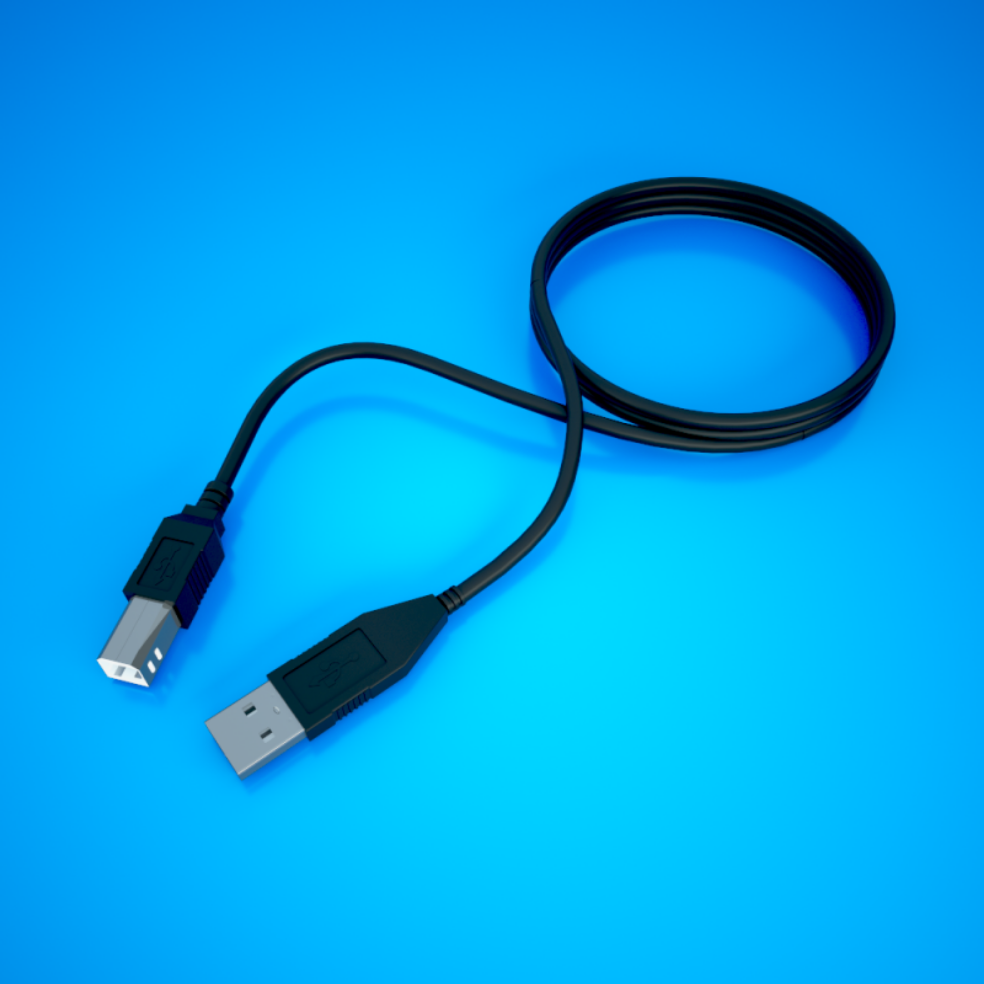 Picture of HPT USB 2-0 Cable - 6ft A to B