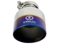 Picture of aFe Takeda 304 Stainless Steel Clamp-On Exhaust Tip 2-5in- Inlet - 4-5in- Outlet - Blue Flame