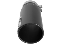 Picture of aFe SATURN 4S 4in SS Intercooled Exhaust Tip - Black 4in In x 5in Out x 12in L Bolt-On