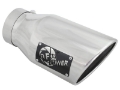 Picture of aFe MACH Force-XP 304 SS Right Side Single Wall Polished Exhaust Tip 4in Inlet x 6in Outlet x 12in L