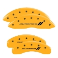 Picture of MGP 4 Caliper Covers Engraved Front & Rear 11-18 Dodge Durango Yellow Finish Black Durango II Logo