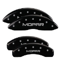 Picture of MGP 4 Caliper Covers Engraved Front & Rear 11-18 Dodge Durango Black Finish Silver Mopar Logo