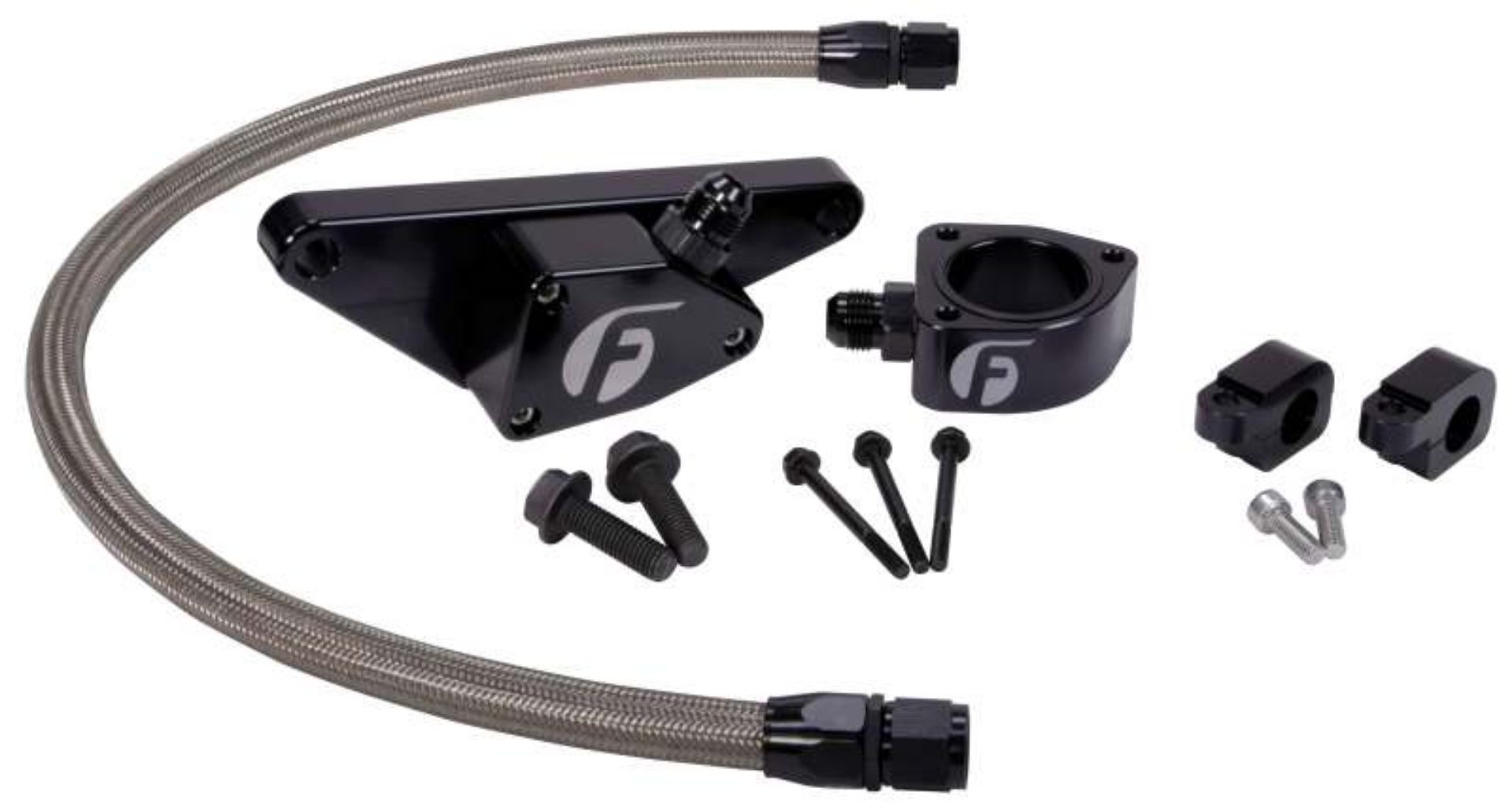 Picture of Fleece Performance 03-07 Manual Transmission Cummins Coolant Bypass Kit w- SS Braided Line