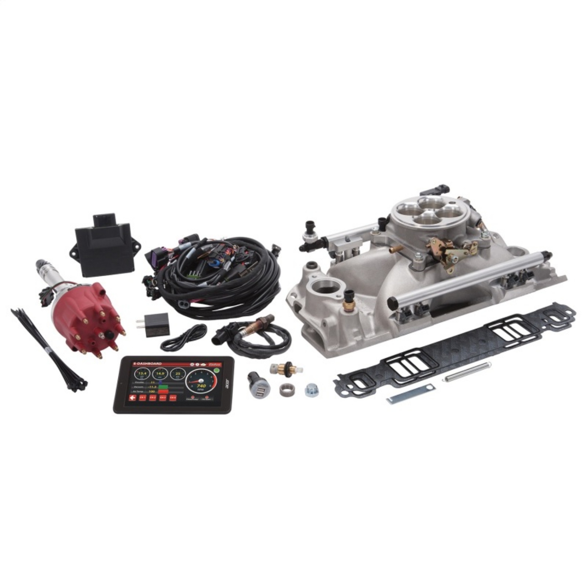 Picture of Edelbrock Pro Flo 4 EFI System Seq Port SBC 1986 & Earlier 625 Max HP 35lb-hr Satin Finish