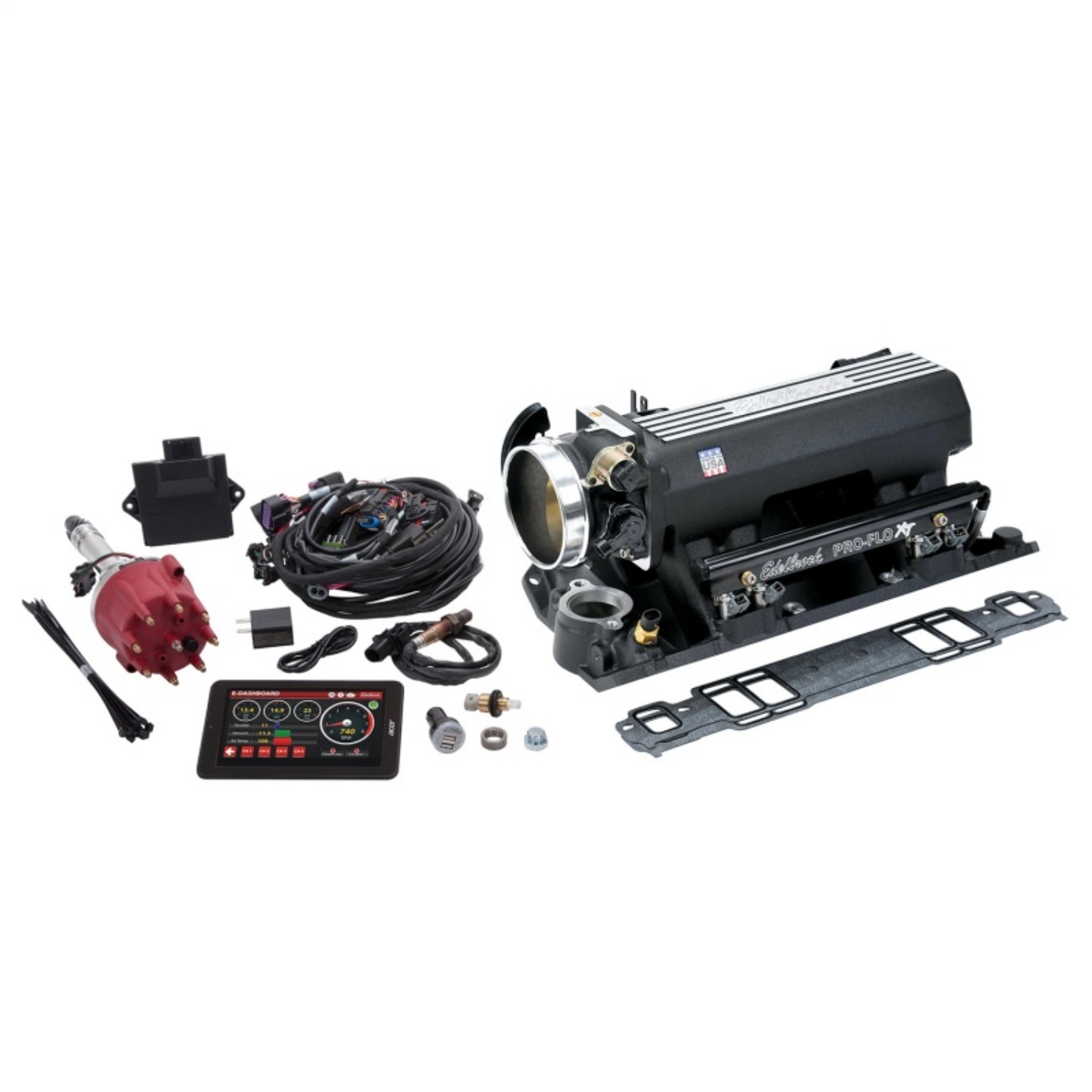 Picture of Edelbrock Pro Flo 4 XT EFI System Seq Port SBC 1986 & Earlier 550 Max HP 29lb-hr Black Finish