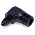 Picture of Snow Performance 3-8in NPT to 4AN Elbow Water Fitting Black