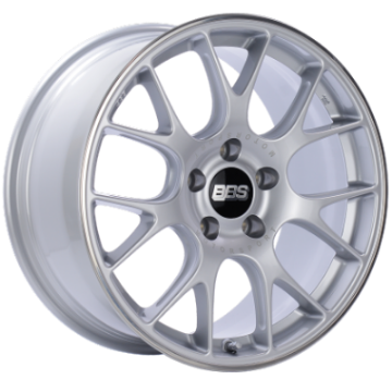 Picture of BBS CH-R 19x8-5 5x130 ET51 CB71-6 Brilliant Silver Polished Rim Protector Wheel w-Motorsport Etching