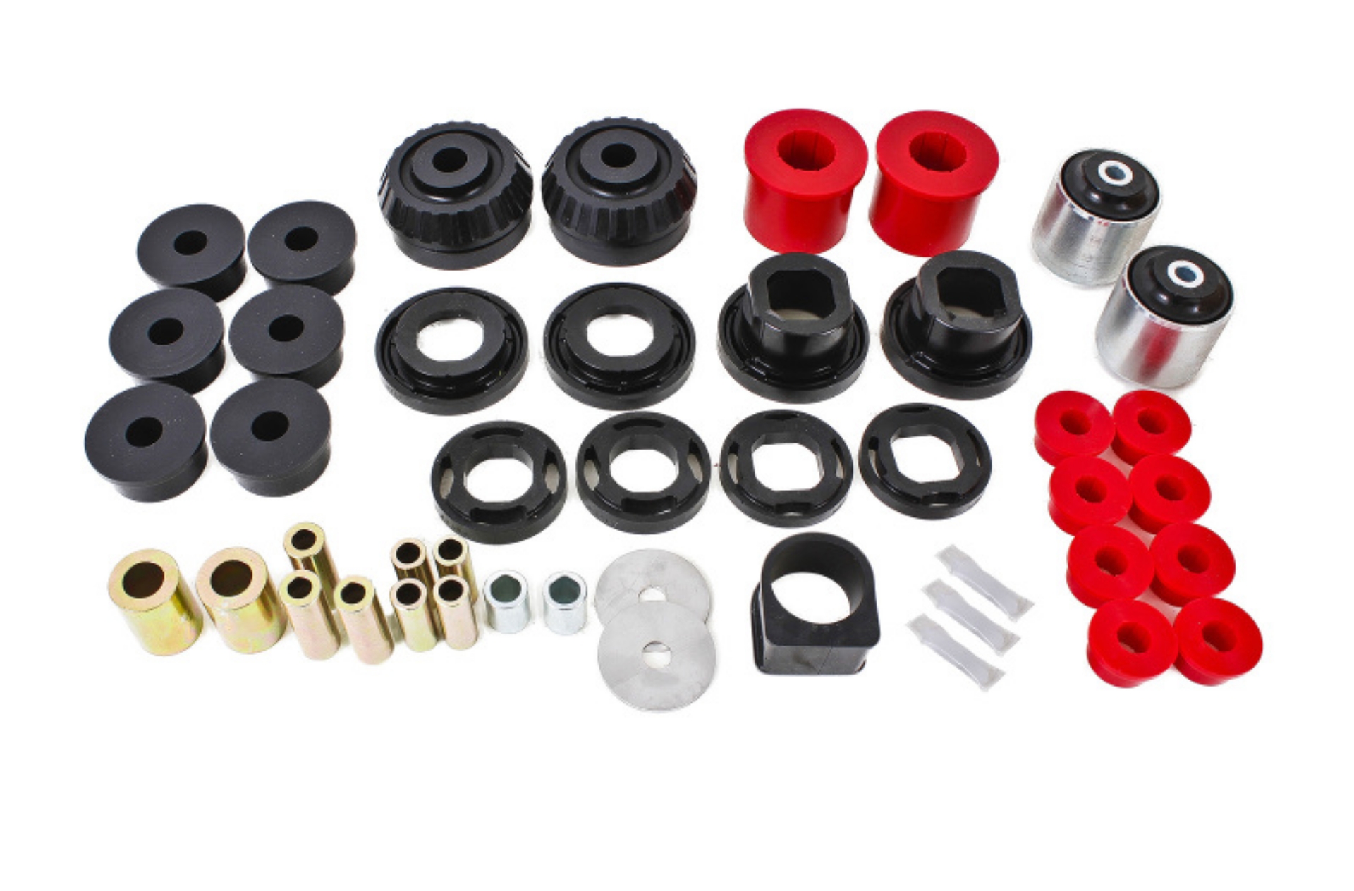 Picture of BMR 08-09 Pontiac G8 Total Suspension Bushing Kit BK003 BK007 BK012 - Black-Red