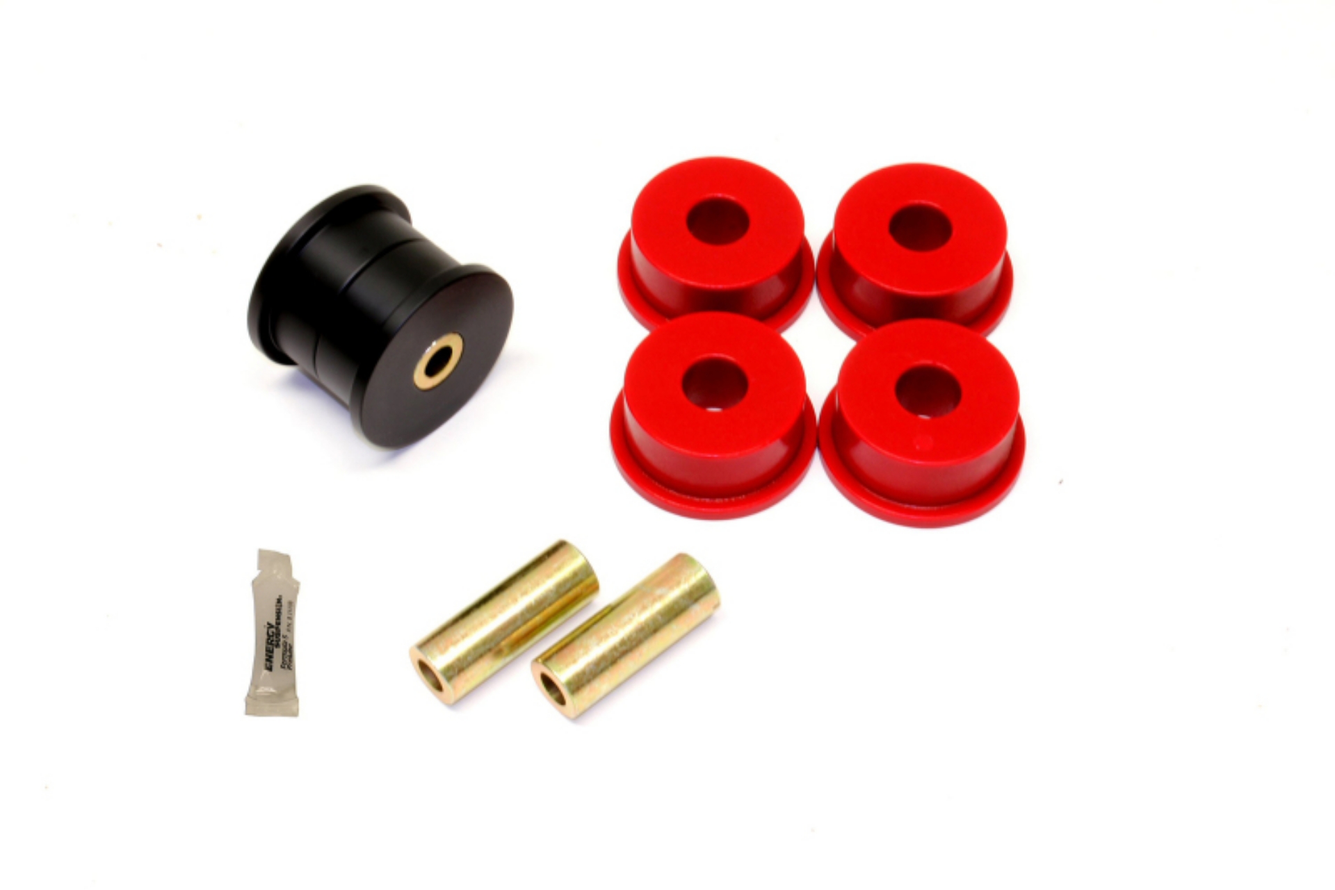 Picture of BMR 12-15 5th Gen Camaro Differential Mount Bushing Kit Poly-Delrin Combo - Black-Red