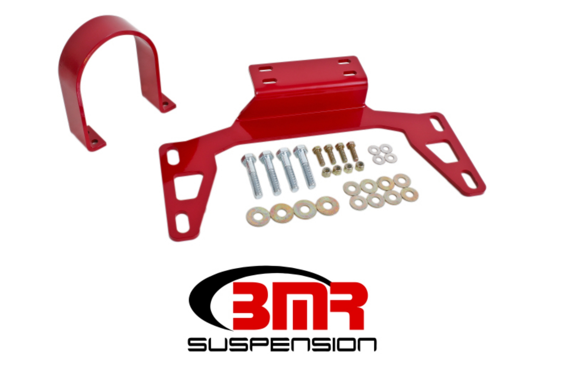 Picture of BMR 11-14 S197 Mustang Front Driveshaft Safety Loop - Red