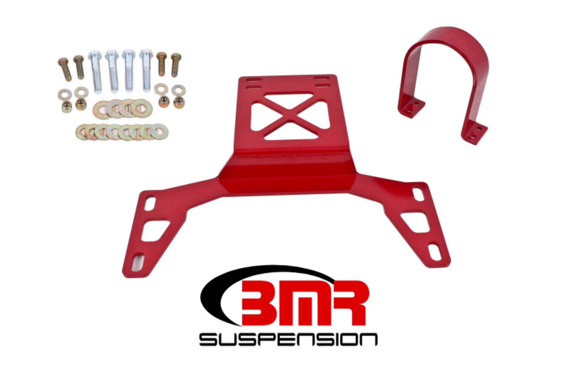 Picture of BMR 07-14 Shelby GT500 Front Driveshaft Safety Loop - Red