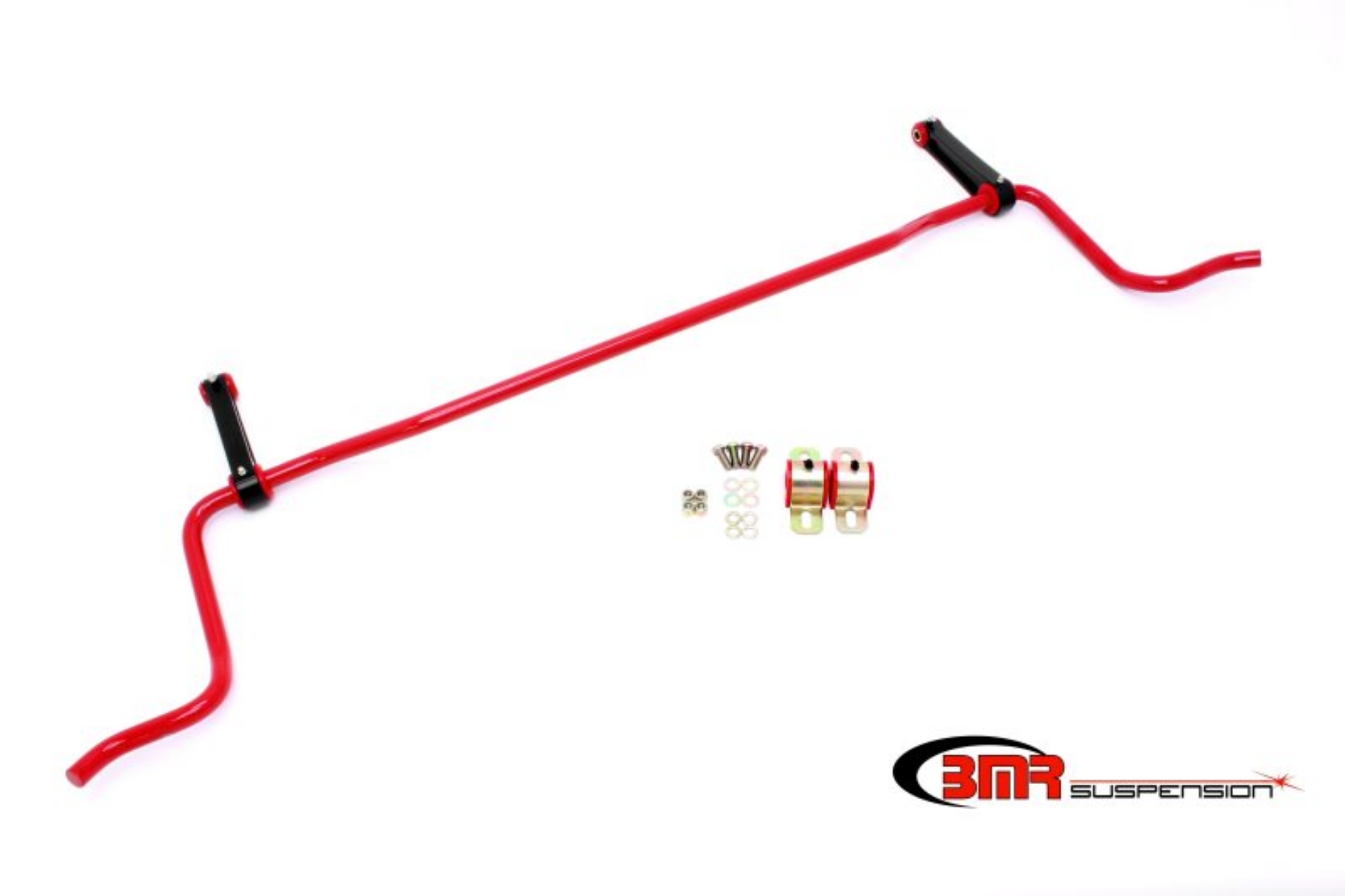 Picture of BMR 05-10 S197 Mustang Rear Solid 22mm Sway Bar Kit w- Bushings & Billet Links - Red