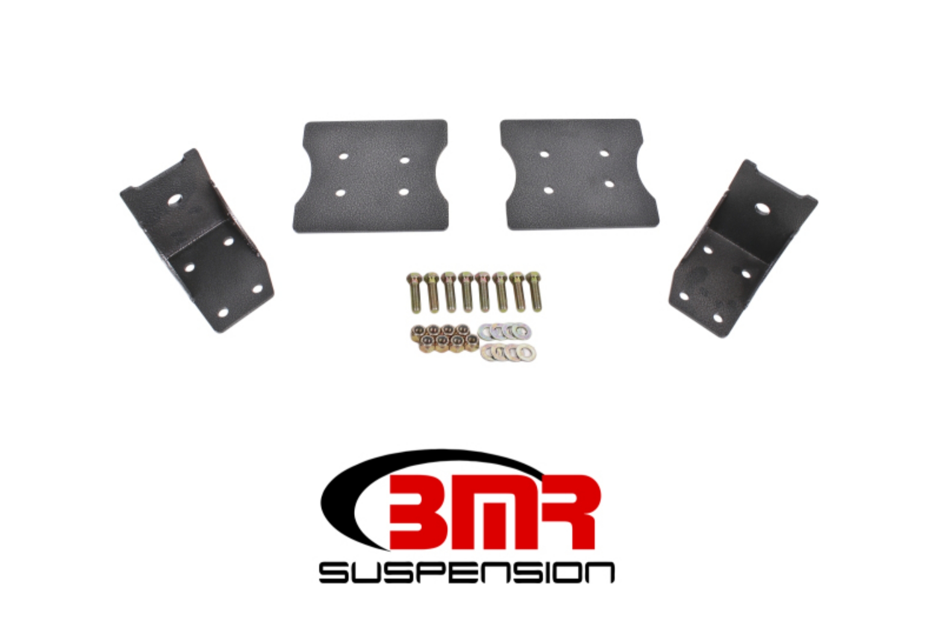 Picture of BMR 79-04 Fox Mustang Lower Torque Box Reinforcement Plates - Black Hammertone