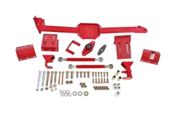 Picture of BMR 05-14 S197 Mustang Body Mount Watts Link Rod End-Poly w- Adj- Axle Clamps - Red